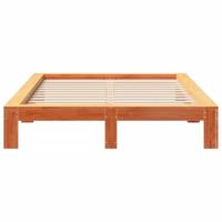 Bedframe zonder matras massief grenenhout wasbruin 140x200 cm - thumbnail
