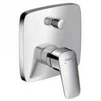 Hansgrohe Logis ééngreeps badmengkraan afbouwdeel met zekerheidscombinatie, chroom - thumbnail