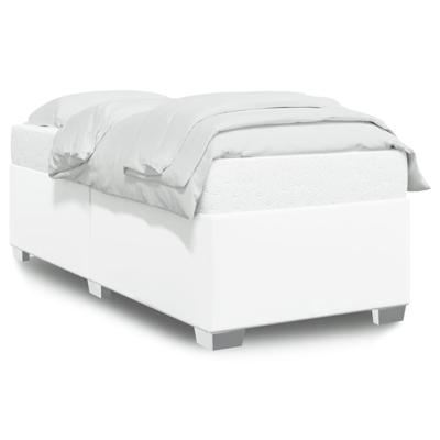 Bedframe kunstleer wit 90x190 cm