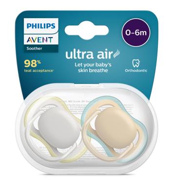 Philips Avent Fopspeen +0m Air Groen Grijs