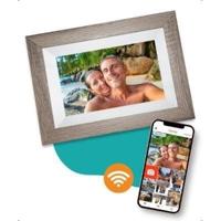 Pora&co Digitale Fotolijst met WiFi & Frameo App 8 inch, bruin / hout - thumbnail