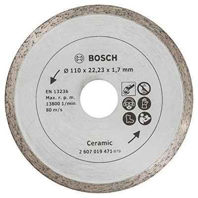 Bosch Accessoires Diamantdoorslijpschijf voor keramische tegels, 110 mm Ø - 2607019471 Bosch Accessoires Diamantdoorslijpschijf voor keramische tegels, 110 mm Ø - 2607019471