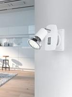 Eglo StopcontactspotMini 4 met schakelaar wit - 92925 - thumbnail