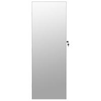 VidaXL Sieradenkast met spiegel en led wandgemonteerd zwart - thumbnail