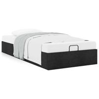 Bedframe zonder matras 80x200 cm stof zwart - thumbnail