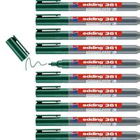 Whiteboardmarker edding 361 rond 1mm groen | 10 stuks - thumbnail