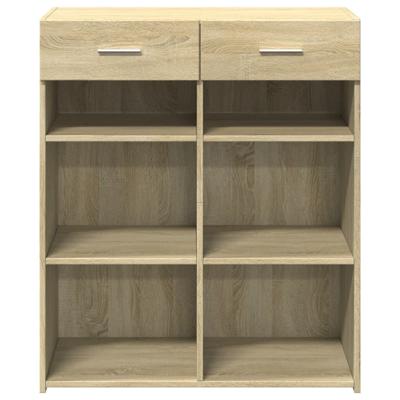 Dressoir 80x42,5x93 cm bewerkt hout sonoma eikenkleurig