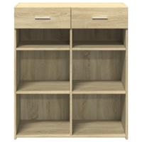 Dressoir 80x42,5x93 cm bewerkt hout sonoma eikenkleurig - thumbnail