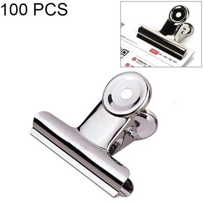 100st 22 mm zilveren metalen roestvrij stalen ronde Clip Notes brief paperclip Office Bind Clip