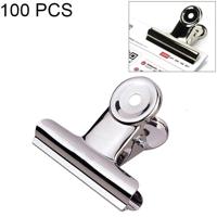 100st 22 mm zilveren metalen roestvrij stalen ronde Clip Notes brief paperclip Office Bind Clip - thumbnail