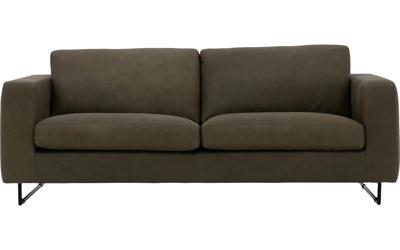 Goossens Excellent Bank Jovani groen, leer, 3-zits, urban industrieel Goossens Excellent Bank Jovani groen, leer, 3-zits, urban industrieel