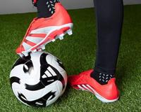 adidas Predator League FT Gras / Kunstgras Voetbalschoenen (MG) Rood Wit Zwart - thumbnail