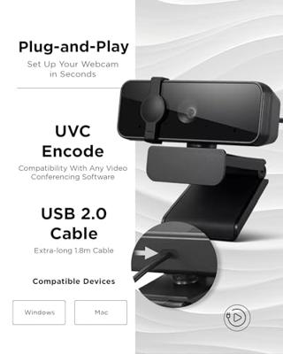 Lenovo Essential FHD Full HD-webcam 1920 x 1080 Pixel Klemhouder