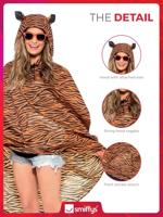 Party poncho festival tijger - thumbnail