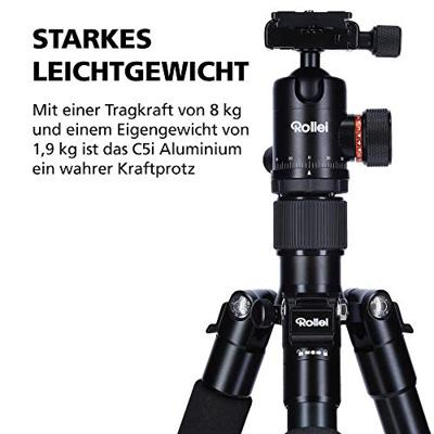 Rollei C5i aluminium statief zwart OUTLET Rollei C5i aluminium statief zwart OUTLET