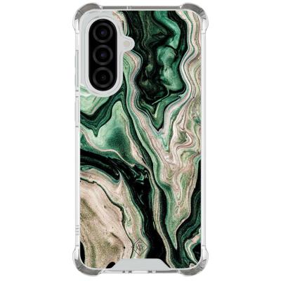 Samsung Galaxy A57 shockproof hoesje - Green waves