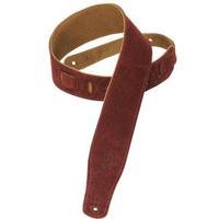 Levys Leathers MS26-BRG suède gitaarband, bordeaux - thumbnail