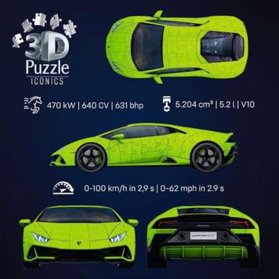 Ravensburger Iconics 3D puzzel Lamborghini Huracán EVO - 108 stukjes