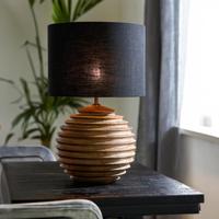 Light & Living Tafellamp 'Renzo' Mangohout, 38cm, kleur Mat Bruin (excl. kap) - thumbnail