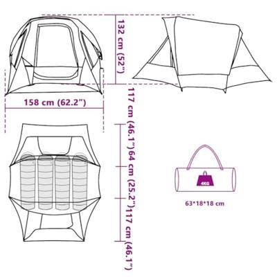Tent 4-persoons waterdicht blauw Tent 4-persoons waterdicht blauw