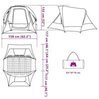 Tent 4-persoons waterdicht blauw - thumbnail