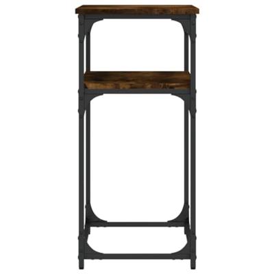 Wandtafel 75x35,5x75 cm bewerkt hout gerookt eikenkleurig Wandtafel 75x35,5x75 cm bewerkt hout gerookt eikenkleurig