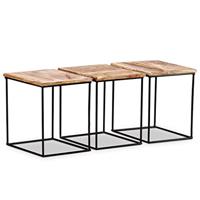 Salontafel massief mangohout 48x48x40 cm - thumbnail