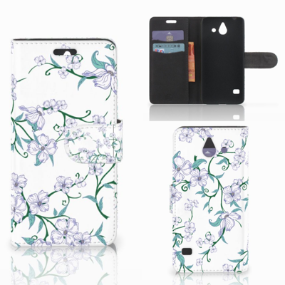 Huawei Ascend Y550 Uniek Hoesje Blossom White Huawei Ascend Y550 Uniek Hoesje Blossom White