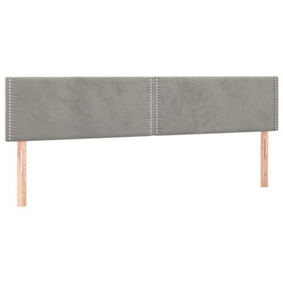 Boxspring met matras fluweel lichtgrijs 120x190 cm - thumbnail
