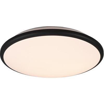 LED Plafondlamp Rond Mat Zwart - 20.5W Dimbaar Warm Wit 3000K