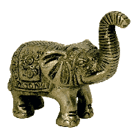 Minibeeldje Olifant Messing - 7 cm (Model 2) - thumbnail