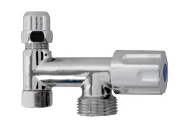 Kirchhoff Extra ventiel voor apparaataansluiting, chroom, 3/8"H x 3/4"ET x 3/8"I x 10 mmQ, met terugslagklep - 986294148 Kirchhoff Extra ventiel voor apparaataansluiting, chroom, 3/8"H x 3/4"ET x 3/8"I x 10 mmQ, met terugslagklep - 986294148