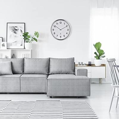 TFA Dostmann 60.3548.02 Wandklok Zendergestuurd 508 mm x 65 mm Wit, Zilver Groot display