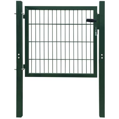 VidaXL Poort dubbelstaafmat (enkel) 106x130 cm groen