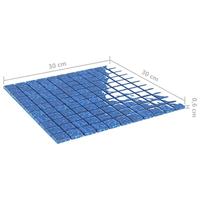 VidaXL Mozaïektegels 11 st 30x30 cm glas blauw - thumbnail