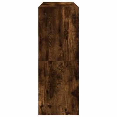 Schoenenrekken 2 st stapelbaar 89,5x30x40 cm gerookt eikenkleur