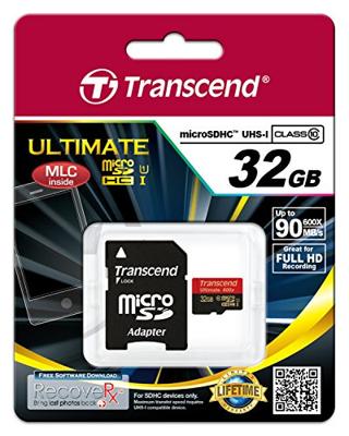 Transcend Ultimate (600x) microSDHC-kaart Industrial 32 GB Class 10, UHS-I Incl. SD-adapter Transcend Ultimate (600x) microSDHC-kaart Industrial 32 GB Class 10, UHS-I Incl. SD-adapter