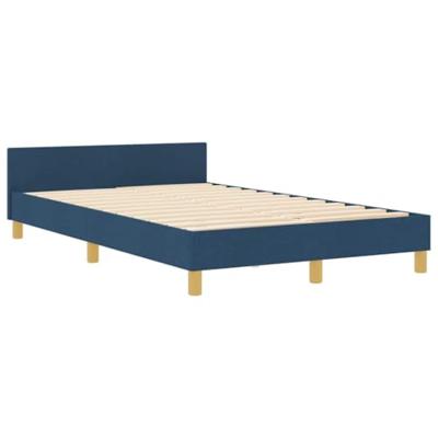 Bedframe met hoofdeinde Blauw 120 x 190 cm Stof