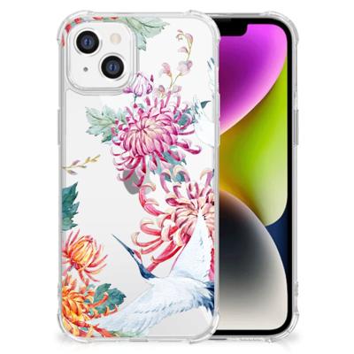 iPhone 14 Case Anti-shock Bird Flowers iPhone 14 Case Anti-shock Bird Flowers