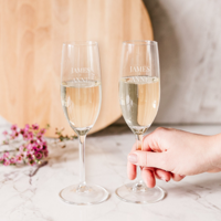 Champagneglas graveren - 2 stuks - thumbnail