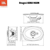 JBL STAGE1 962M - Autospeakers - 15,2 x 22,9 cm - 3-weg Coaxiaal - 560 Watt - thumbnail