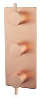 Wiesbaden Afbouwdeel Douche Thermostaat Caral 3-Weg Geborsteld Koper - thumbnail