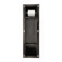 Inbouw Toiletrolhouder AQS met Reserve Rolhouder RVS Black Chrome Aqua Splash - thumbnail