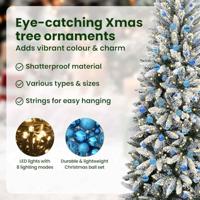 VidaXL Kunstkerstboom wit 240 cm pvc en plastic en staal en pe - thumbnail