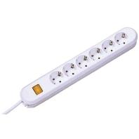 Bachmann 381.251K Stekkerdoos met schakelaar 6-voudig Wit Randaarde stekker 1 stuk(s) - thumbnail