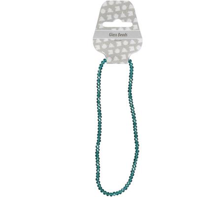 Creativ Company Facet kralen, afm 3x4 mm, gatgrootte 0,8 mm, emerald green, 100 stuk/ 1 doos
