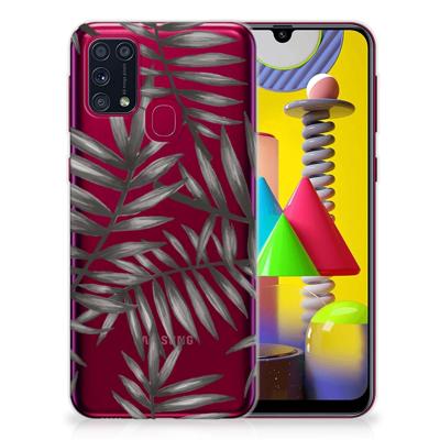Samsung Galaxy M31 | TPU Case | Leaves Grey Samsung Galaxy M31 | TPU Case | Leaves Grey