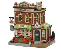Lemax gary&apos;s greengrocer verlicht kersthuisje Caddington Village 2022 - thumbnail
