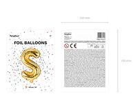 Folieballon Goud Letter &apos;S&apos; - 35cm - thumbnail