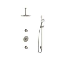 Hotbath Buddy - Inbouw Regendoucheset - 2 Stopkranen - Thermostatisch - Plafondbuis 15 cm - Hoofddouche 250 mm - Ronde Handdouche 3 Standen - Glijstang 900 mm - Waterbesparend - V02 - thumbnail